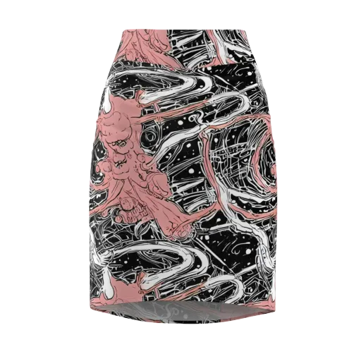 Blush Ink Current on a Pencil Skirt