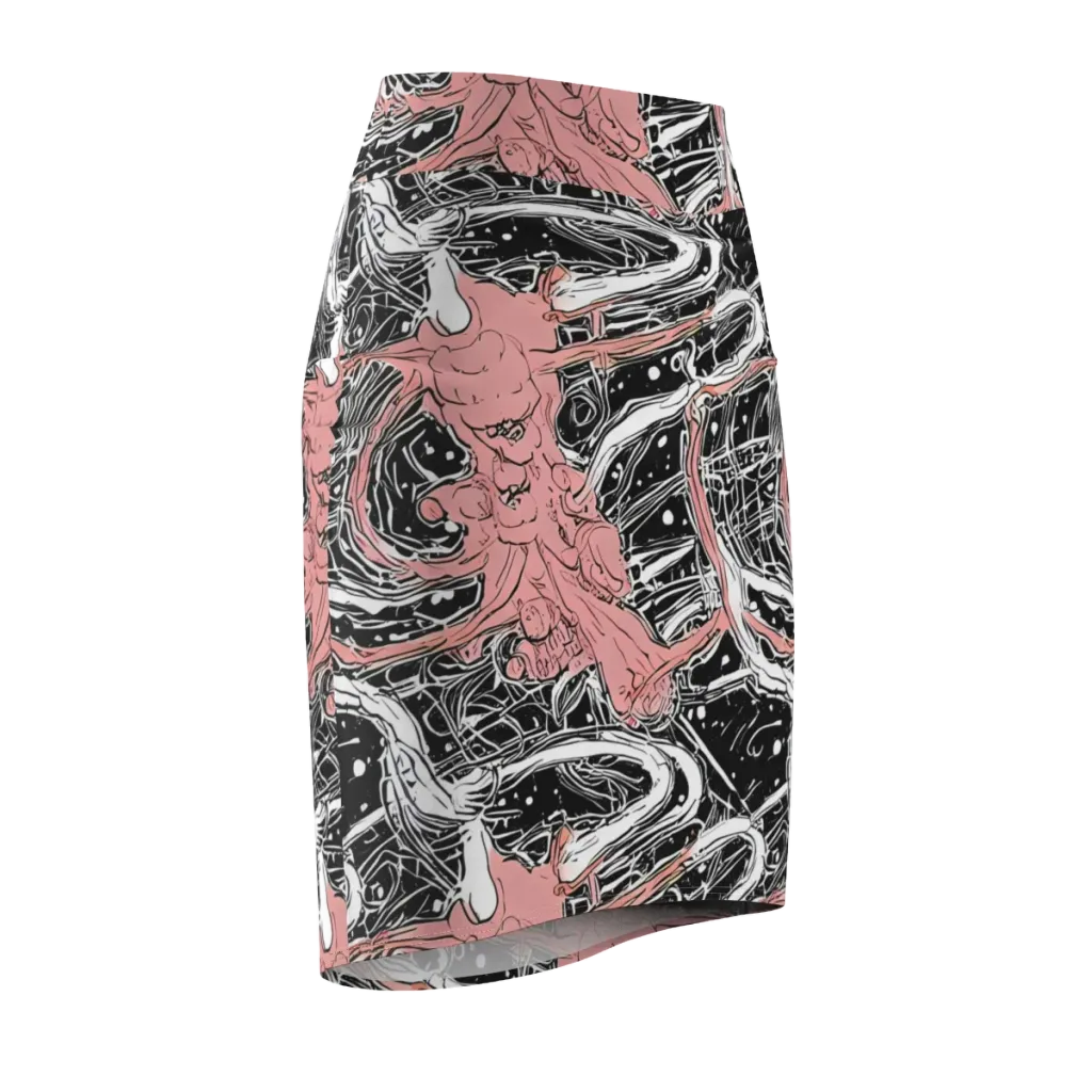 Blush Ink Current on Pencil Skirt — Front Side