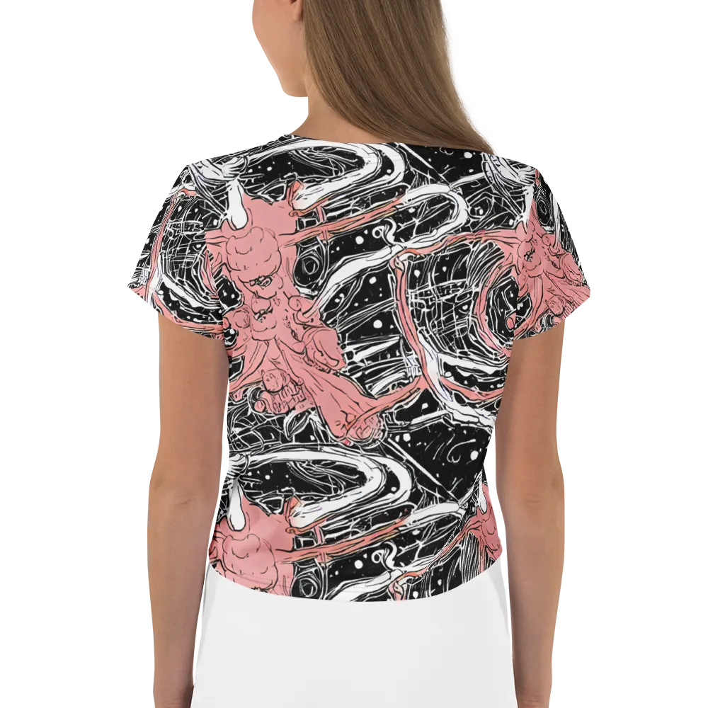 Blush Ink Current on Crop Tee — Back
