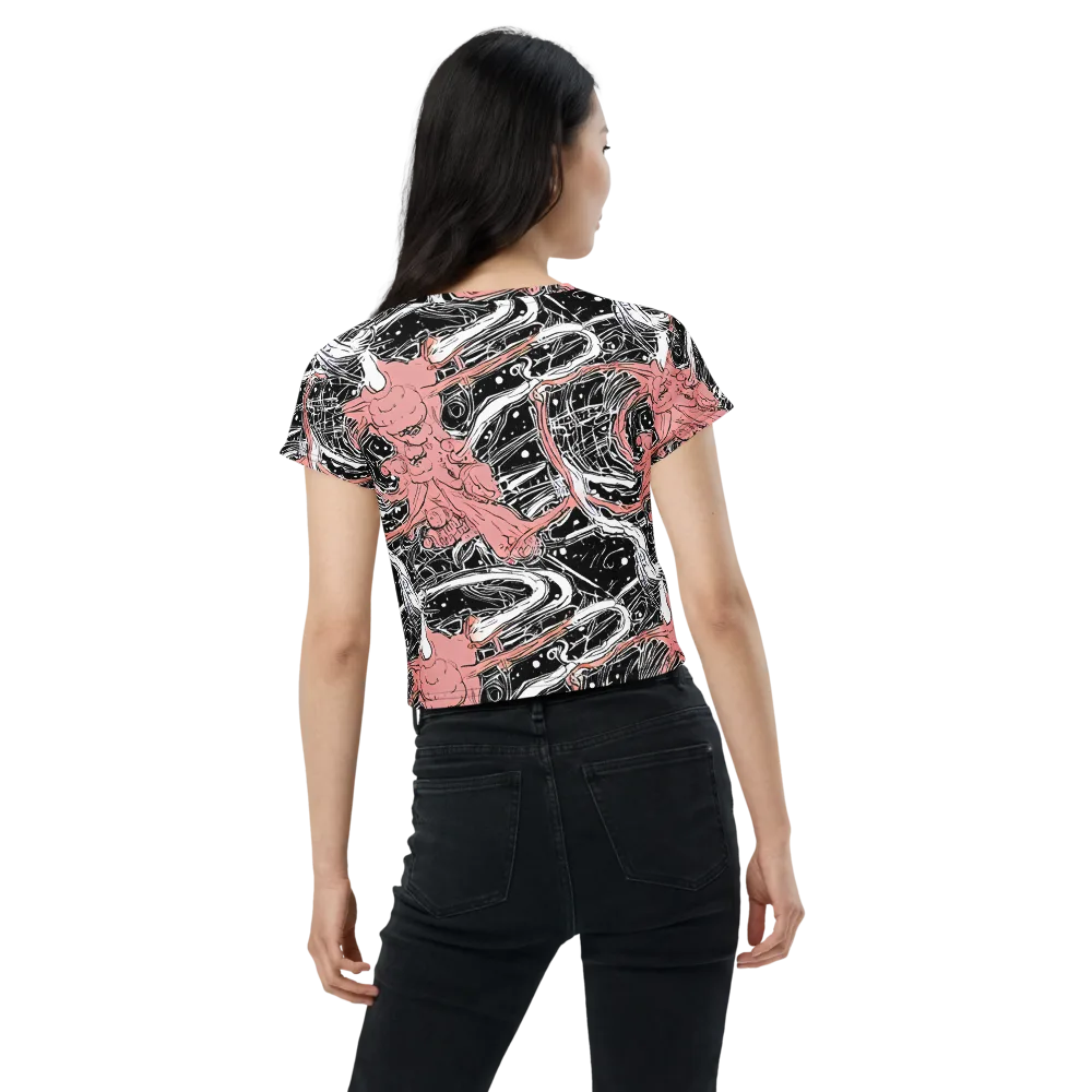 Blush Ink Current on Crop Tee — Back