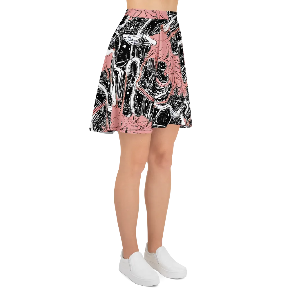 Blush Ink Current on Skater Skirt — Right