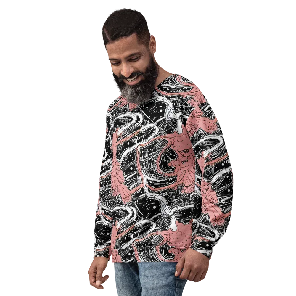 Blush Ink Current on Sweatshirt — Left Front