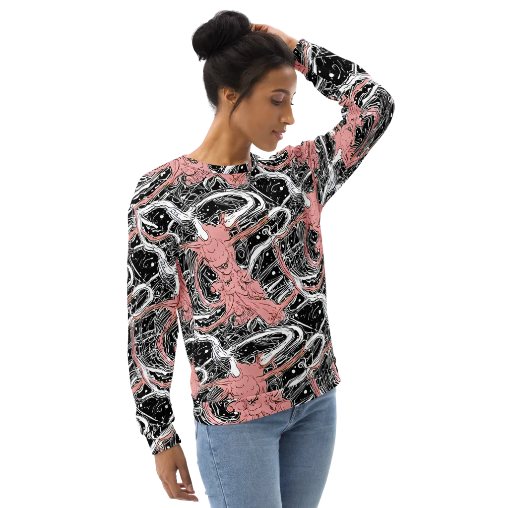 Blush Ink Current on Sweatshirt — Right Front