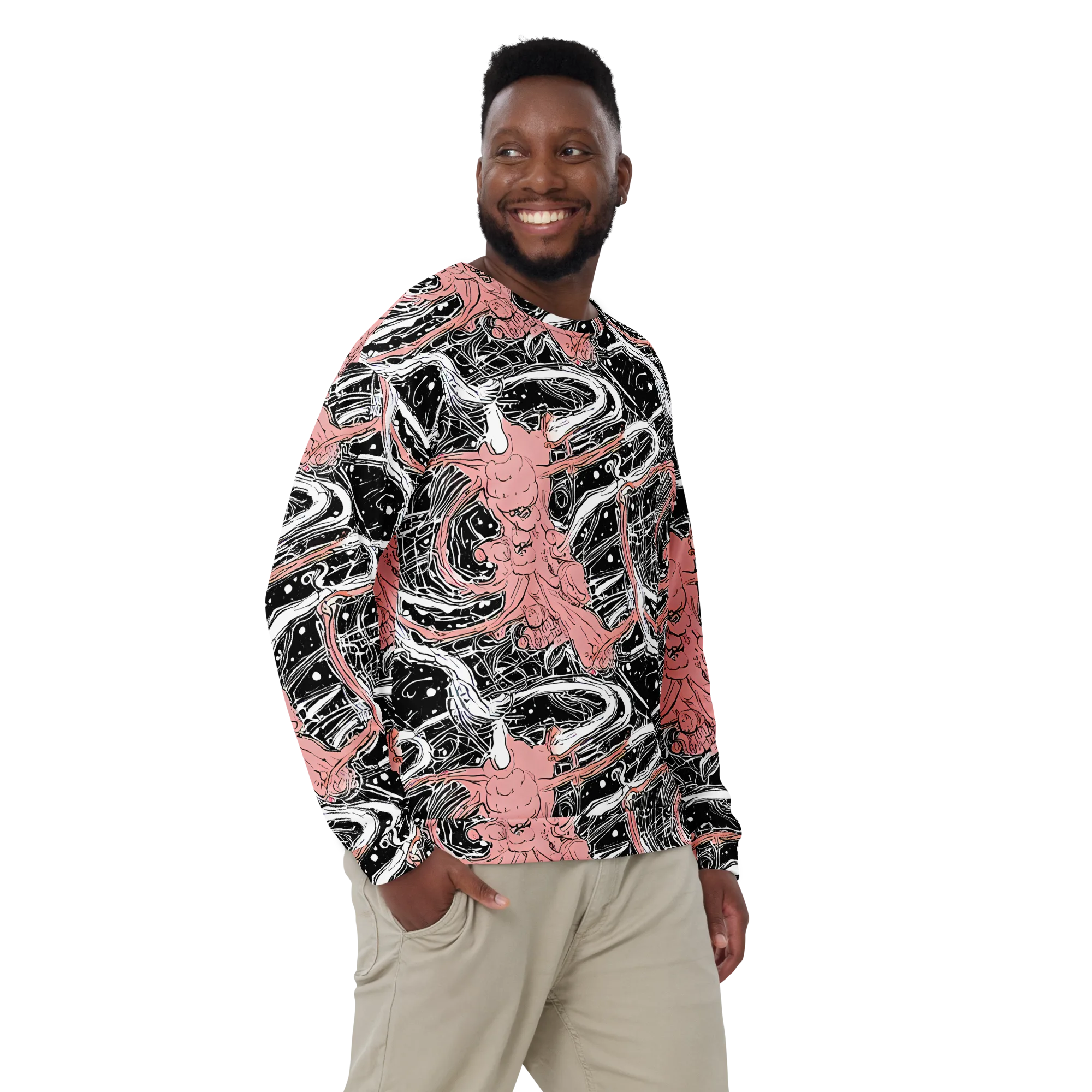 Blush Ink Current on Sweatshirt — Front