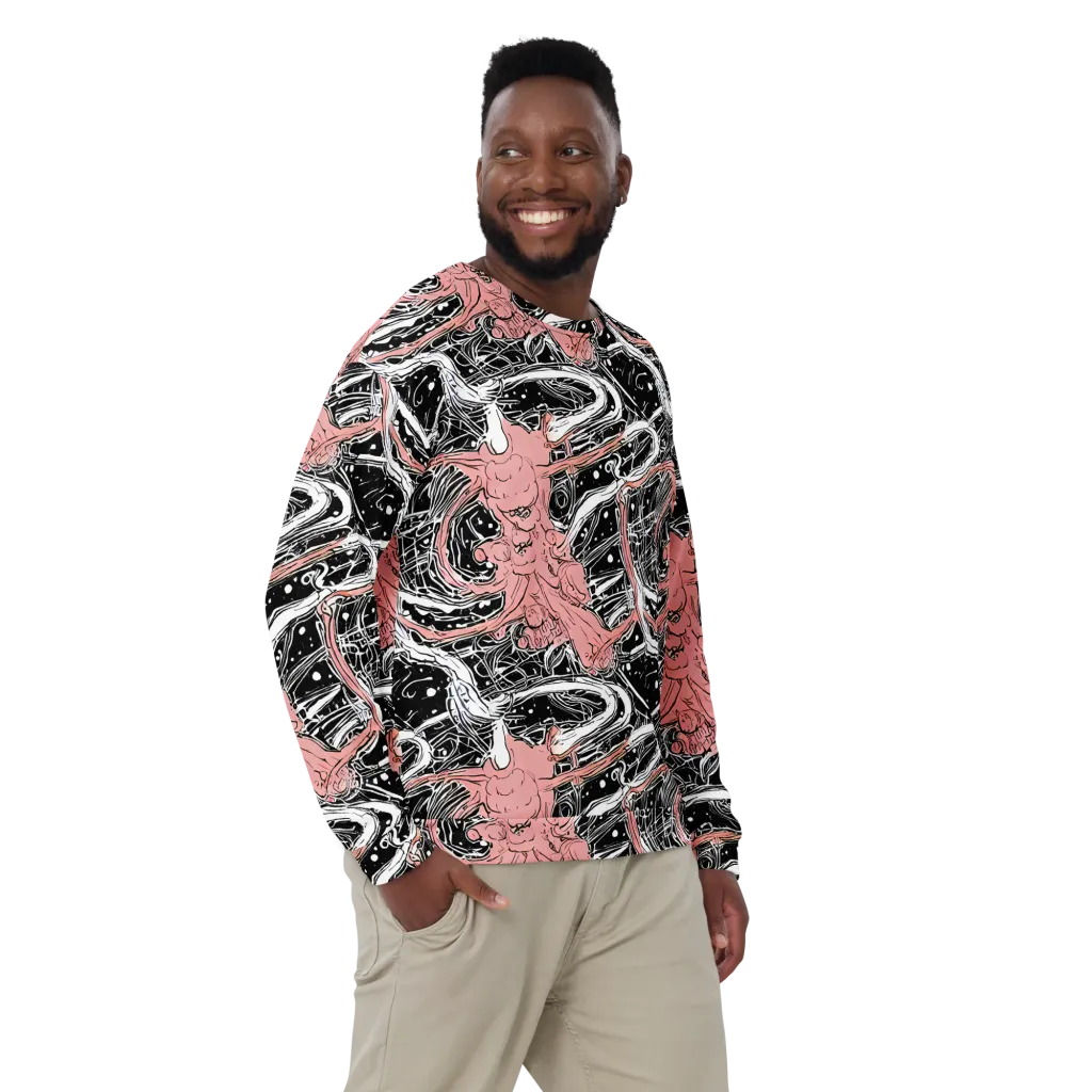 Blush Ink Current on Sweatshirt — Front