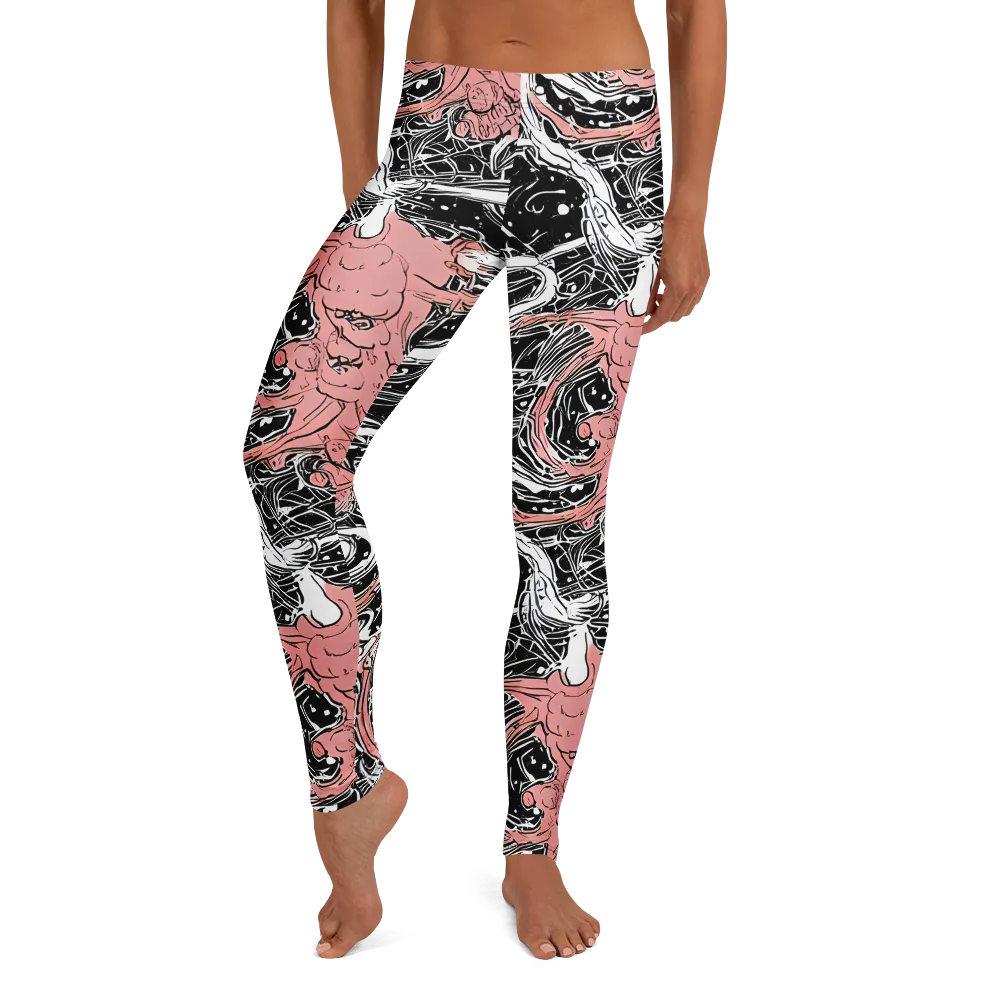 Blush Ink Current on Leggings — Front