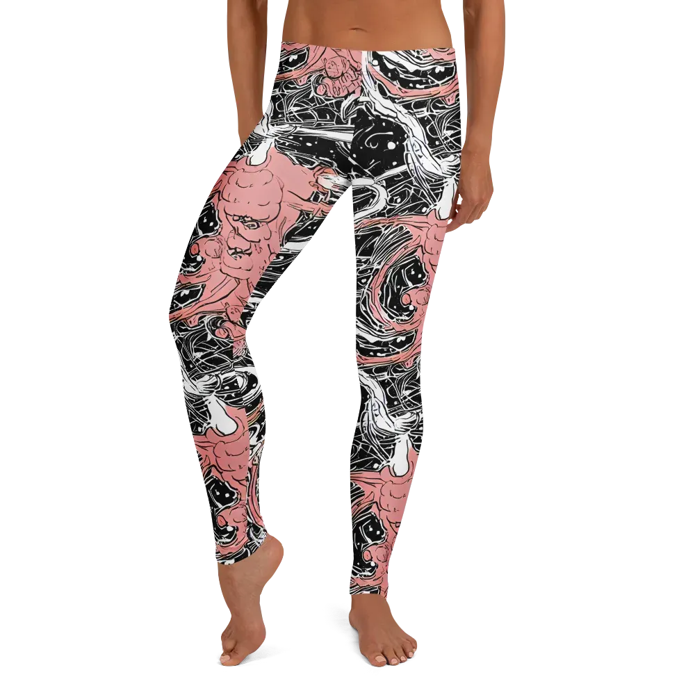 Blush Ink Current on Leggings — Front
