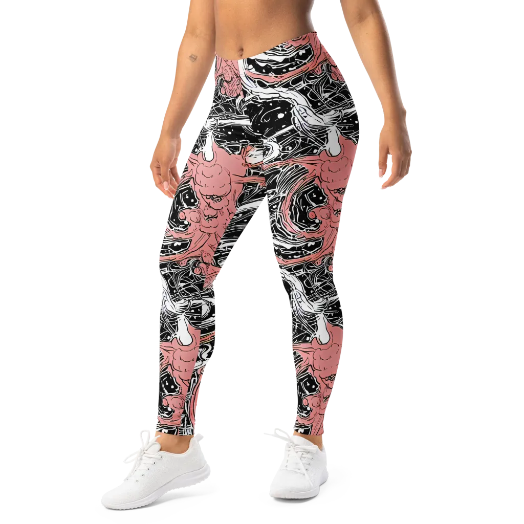 Blush Ink Current on Leggings — Left Front