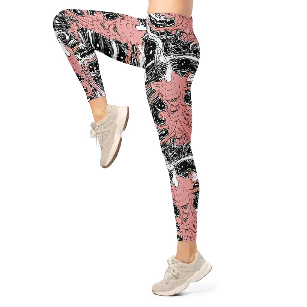Blush Ink Current on Leggings — Left