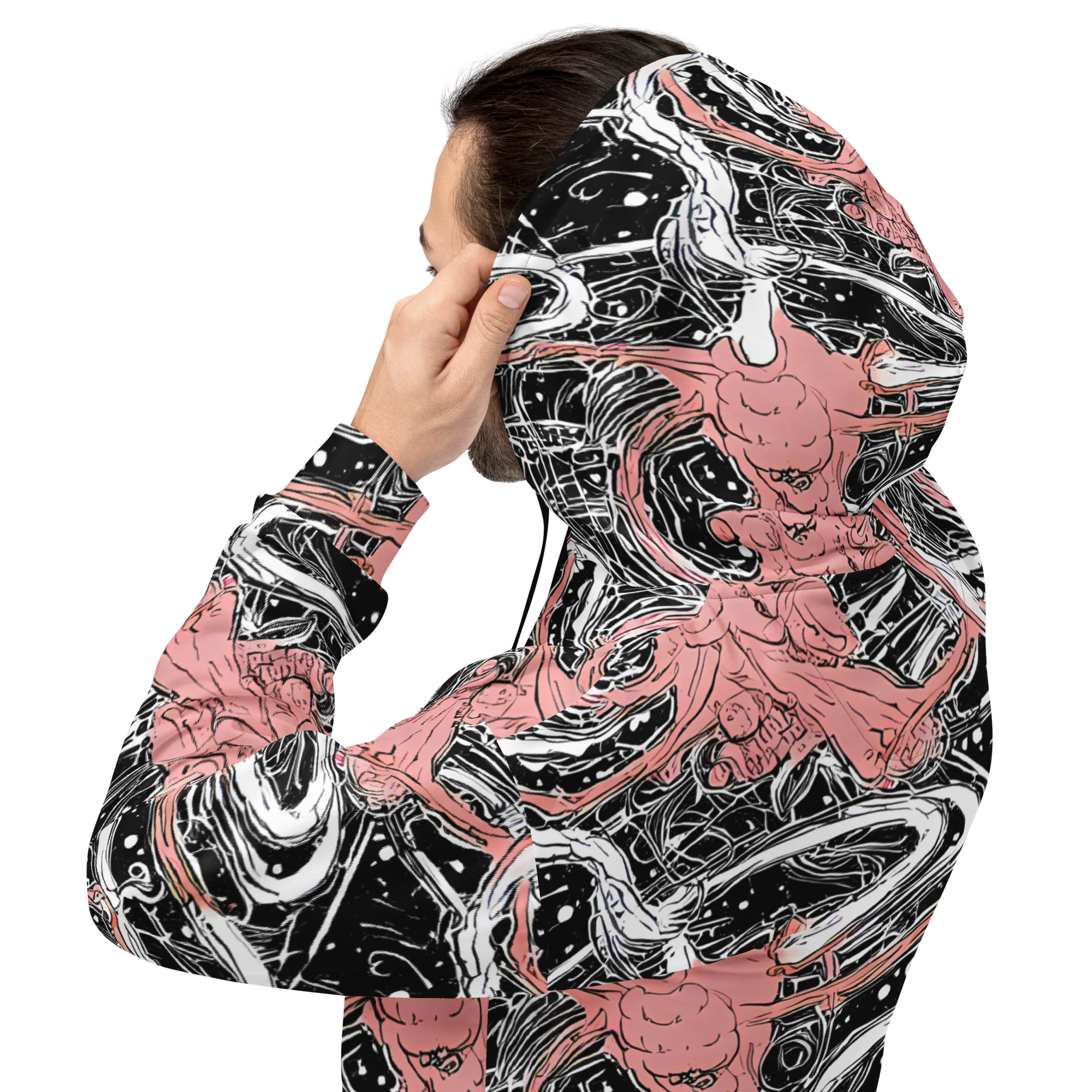 Blush Ink Current on Hoodie — Back