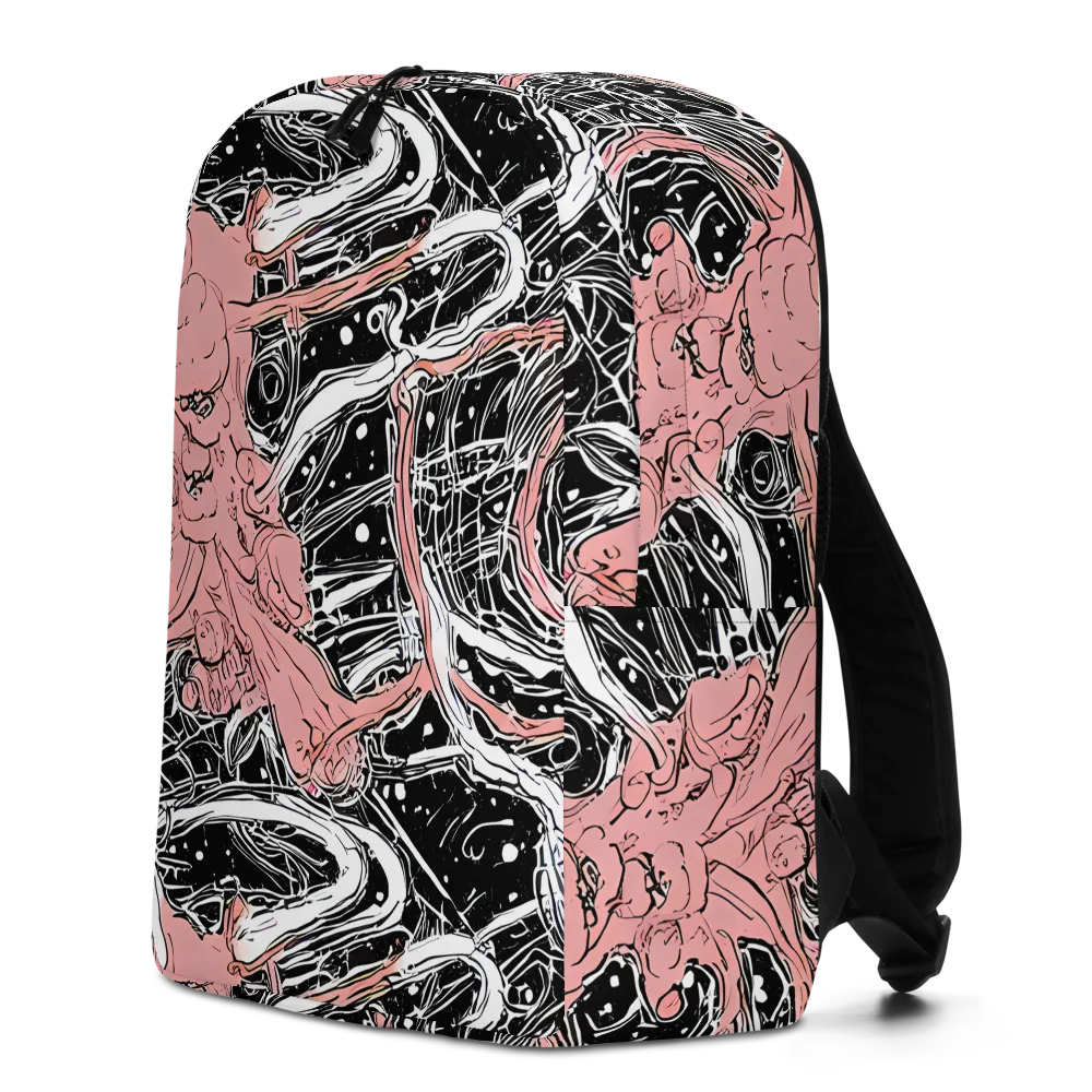 Blush Ink Current on Minimalist Backpack — Left