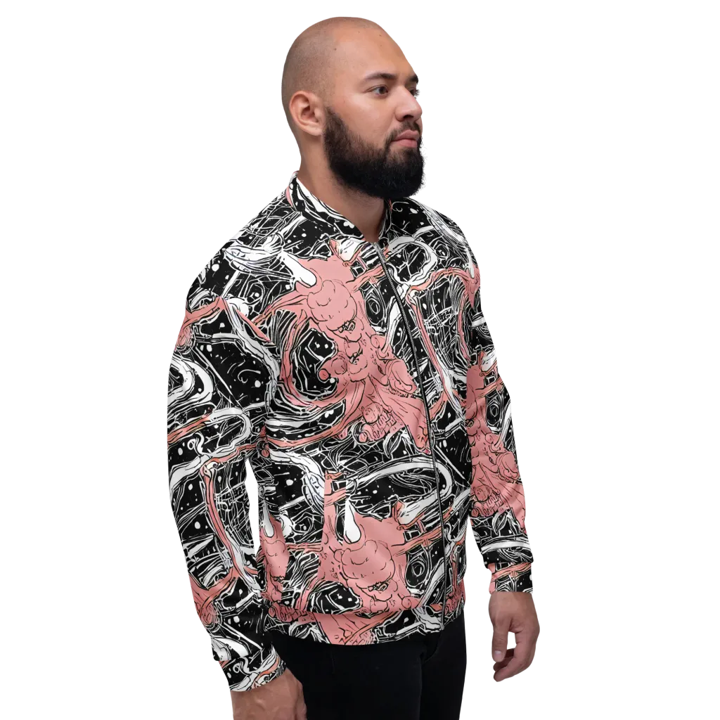 Blush Ink Current on Bomber Jacket — Right
