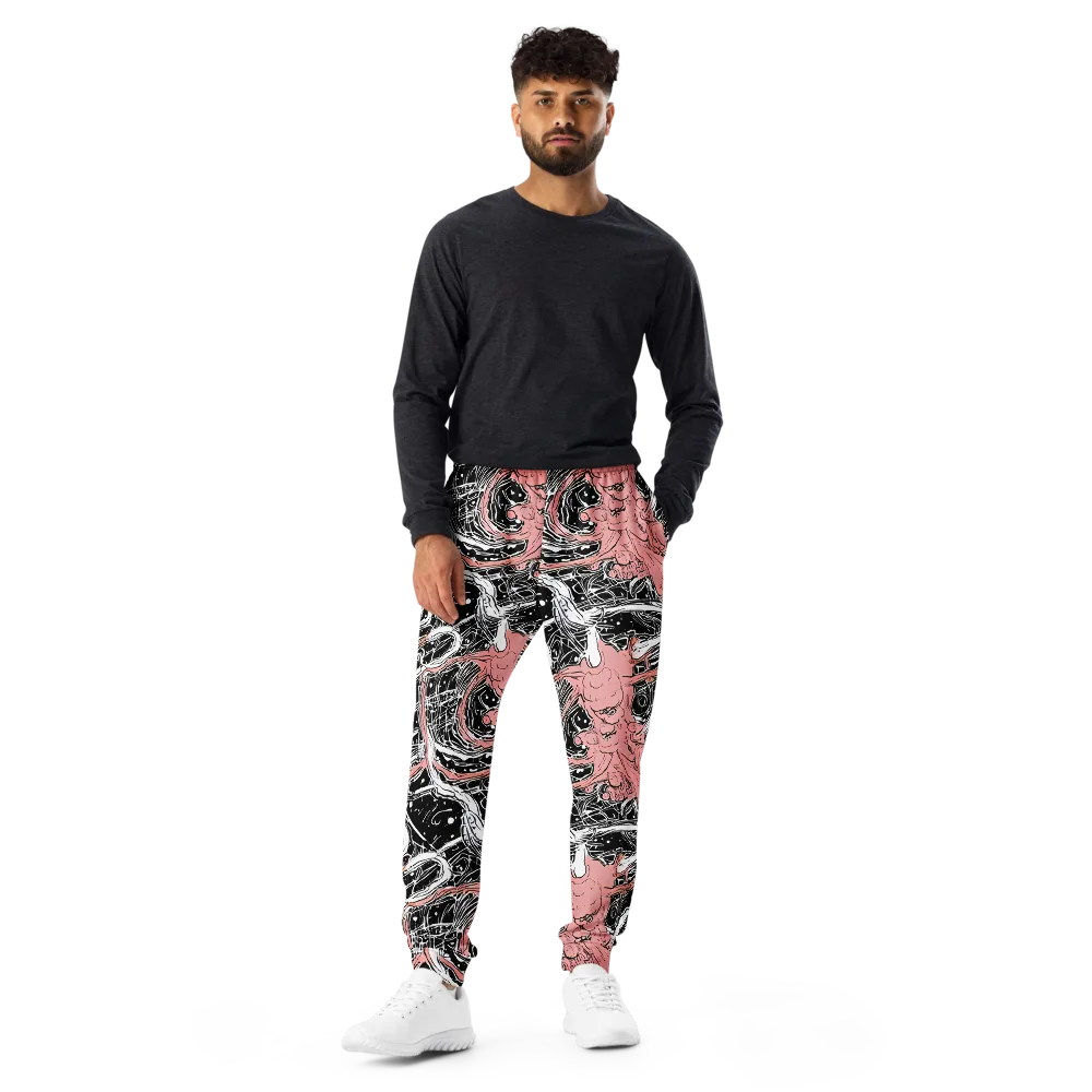 Blush Ink Current on Men's Joggers — Front