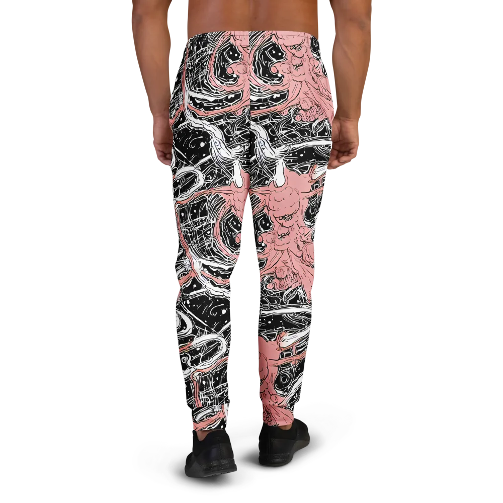 Blush Ink Current on Men's Joggers — Back