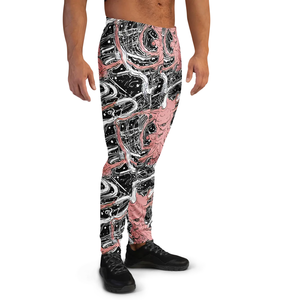 Blush Ink Current on Men's Joggers — Right