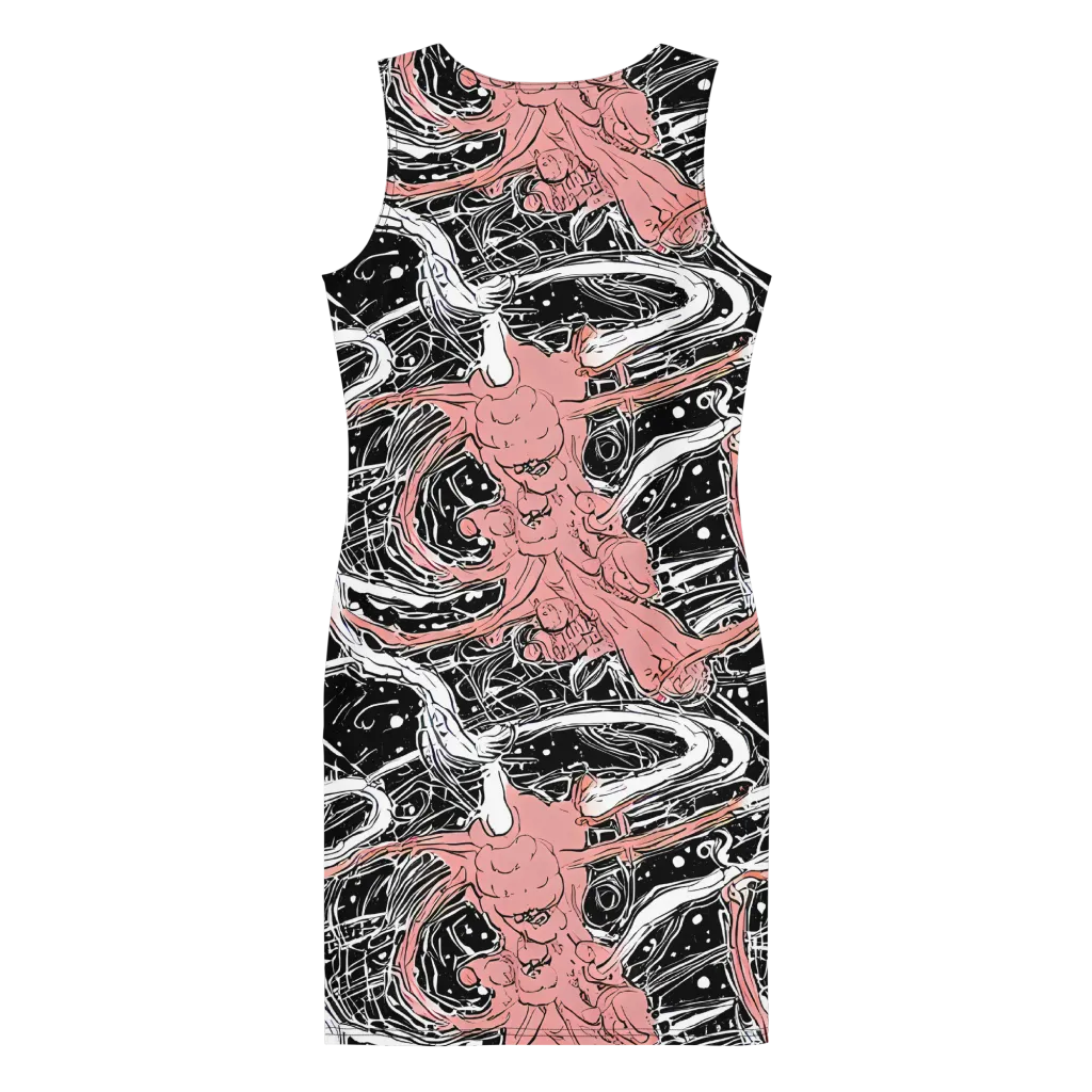 Blush Ink Current on Bodycon Dress — Back