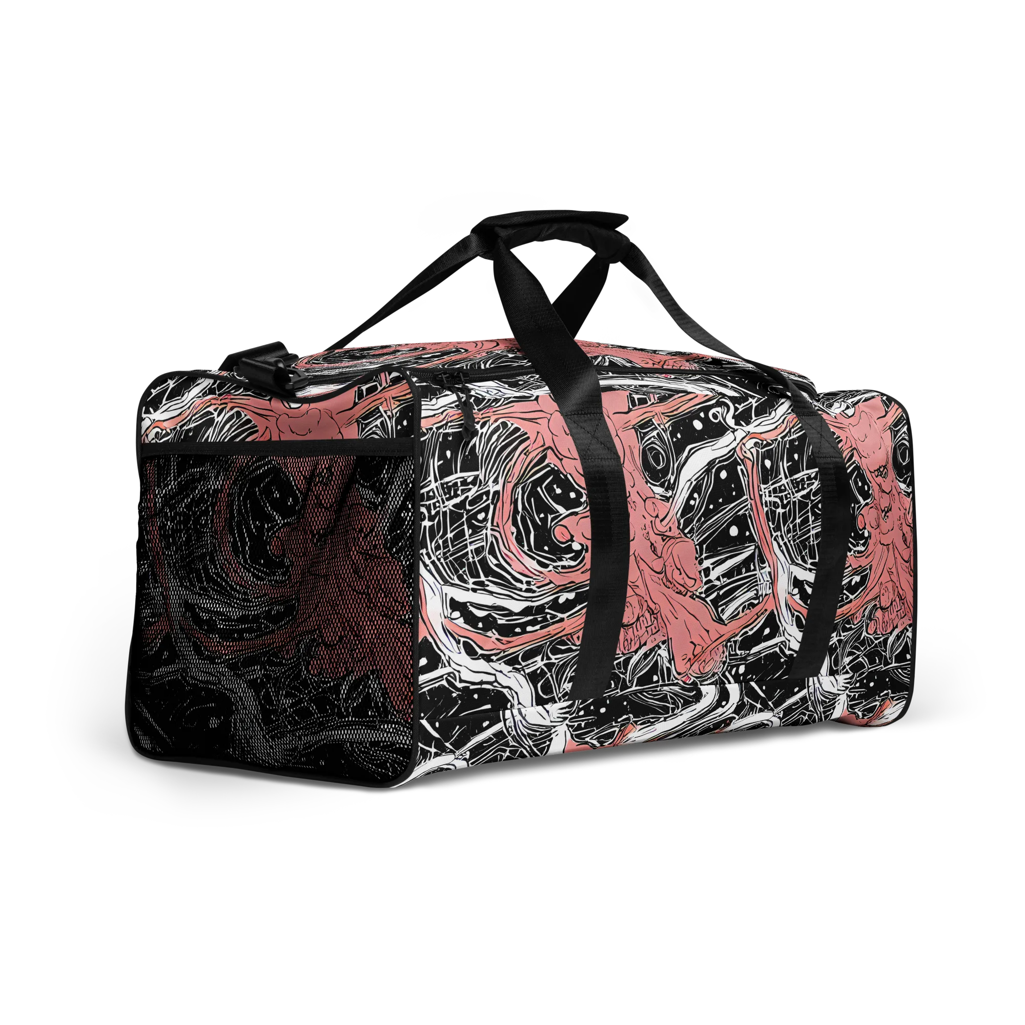 Blush Ink Current on Duffle Bag — Right Front