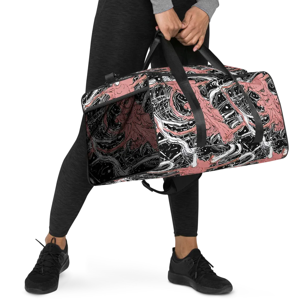 Blush Ink Current on Duffle Bag — Right Front