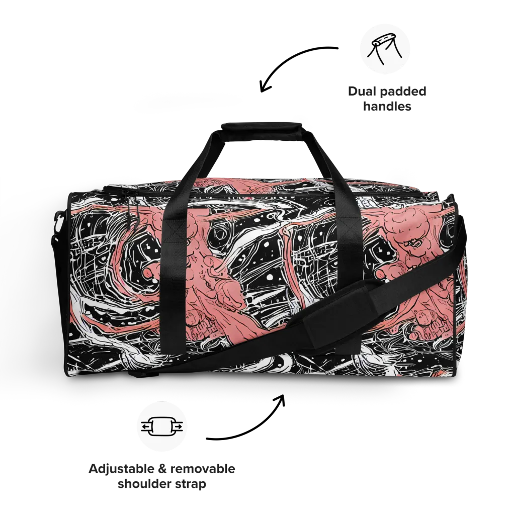 Blush Ink Current on Duffle Bag — Front