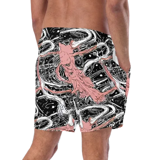 Blush Ink Current on a Swim Trunks