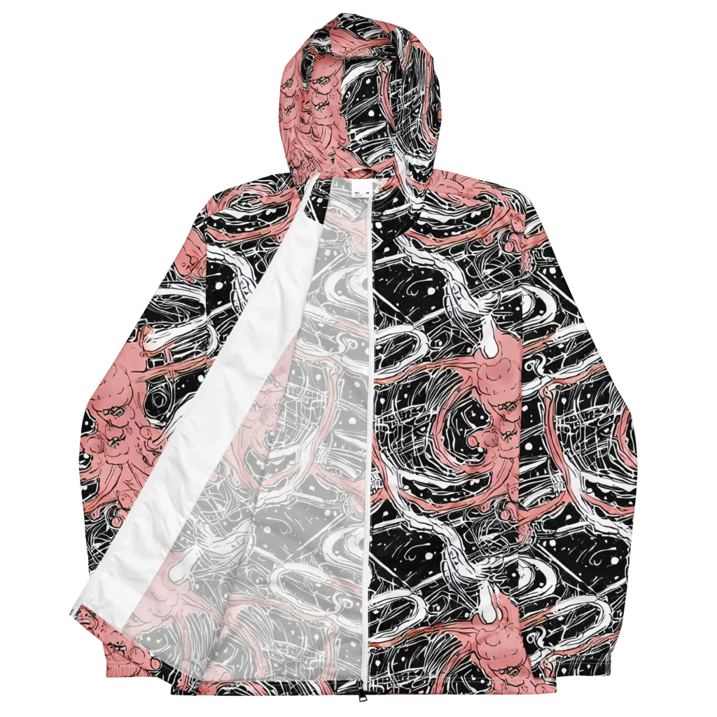 Blush Ink Current on Men's Windbreaker — Front