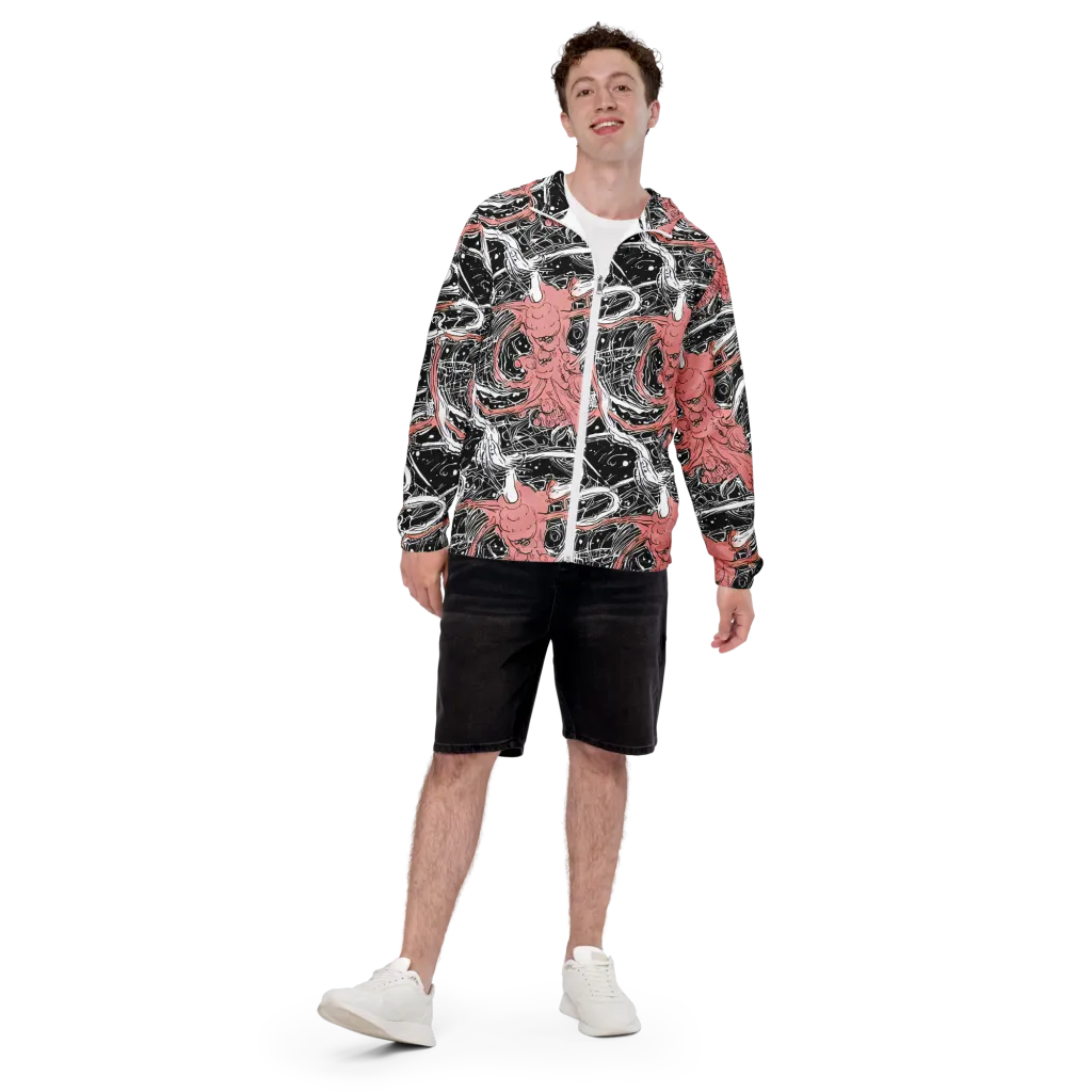 Blush Ink Current on Men's Windbreaker — Front