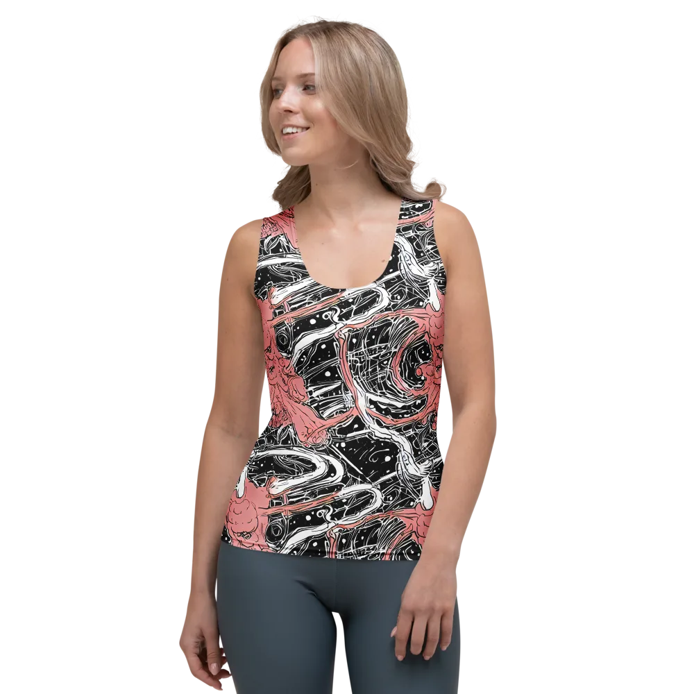 Blush Ink Current on Women's Tank Top — Front