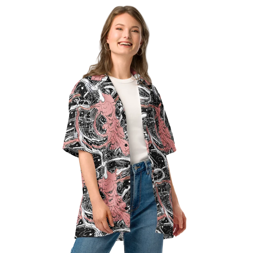 Blush Ink Current on Button Shirt — Front