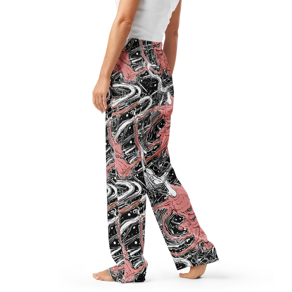 Blush Ink Current on Women's Pajama Pants — Left