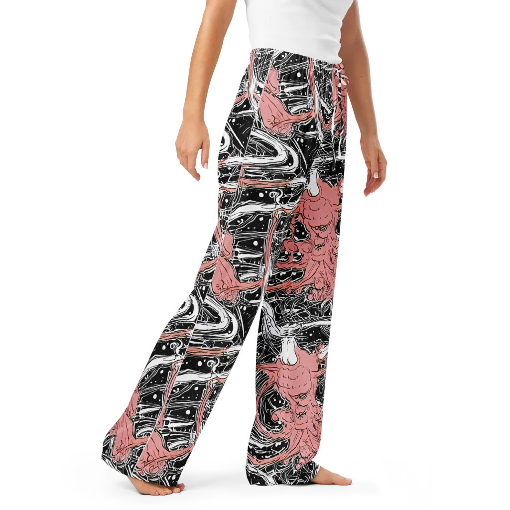 Blush Ink Current on Women's Pajama Pants — Right Front