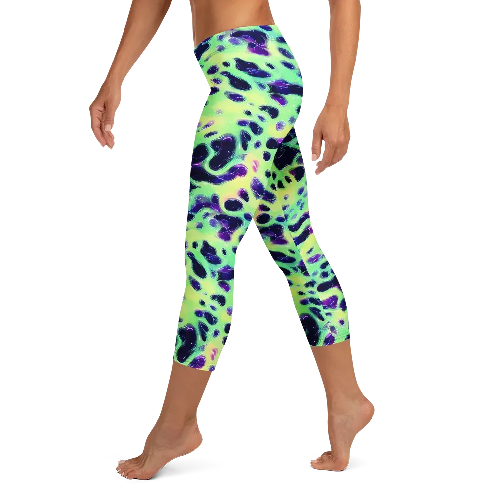 Luminous Ink on Capri Leggings — Left