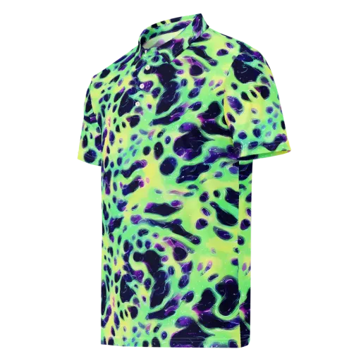 Luminous Ink on a Men's Slim Fit Polo Shirt