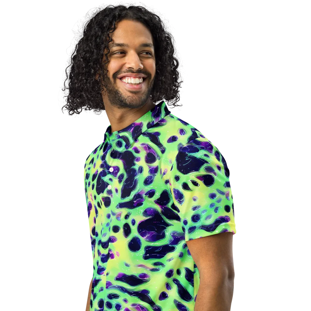 Luminous Ink on Men's Slim Fit Polo Shirt — Left Front