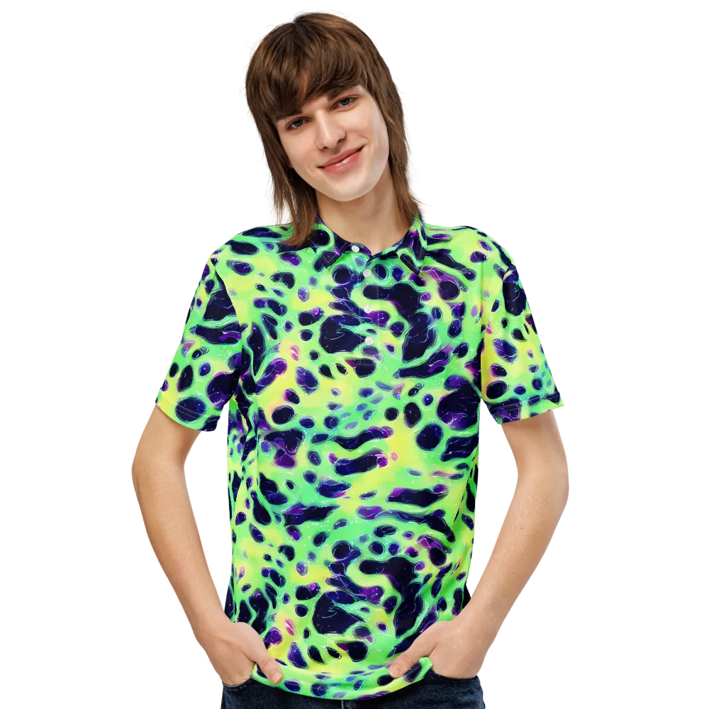 Luminous Ink on Men's Slim Fit Polo Shirt — Front