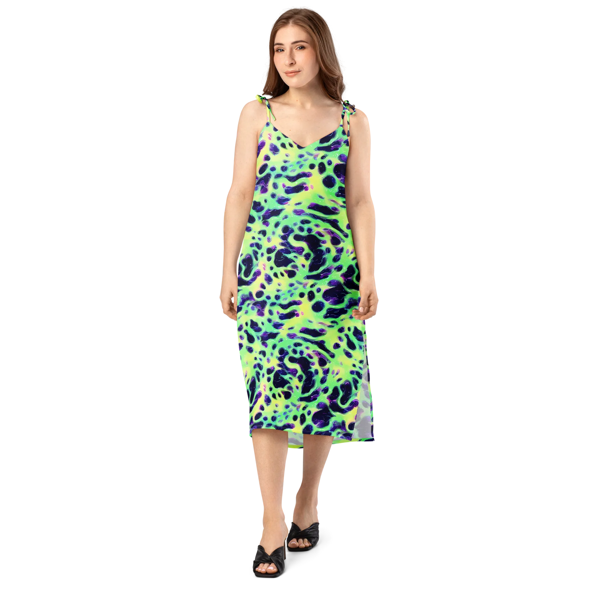 Luminous Ink on Slip Dress — Front