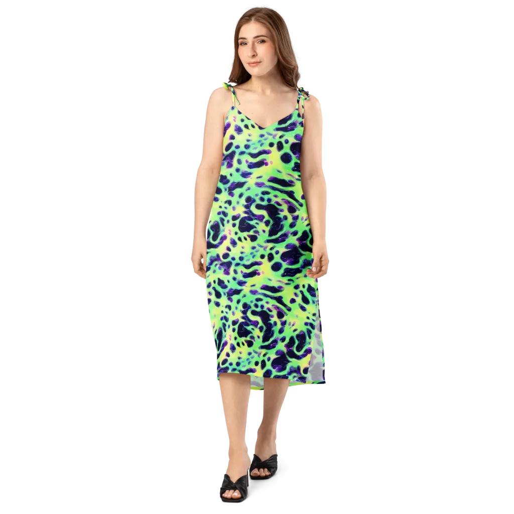 Luminous Ink on Slip Dress — Front