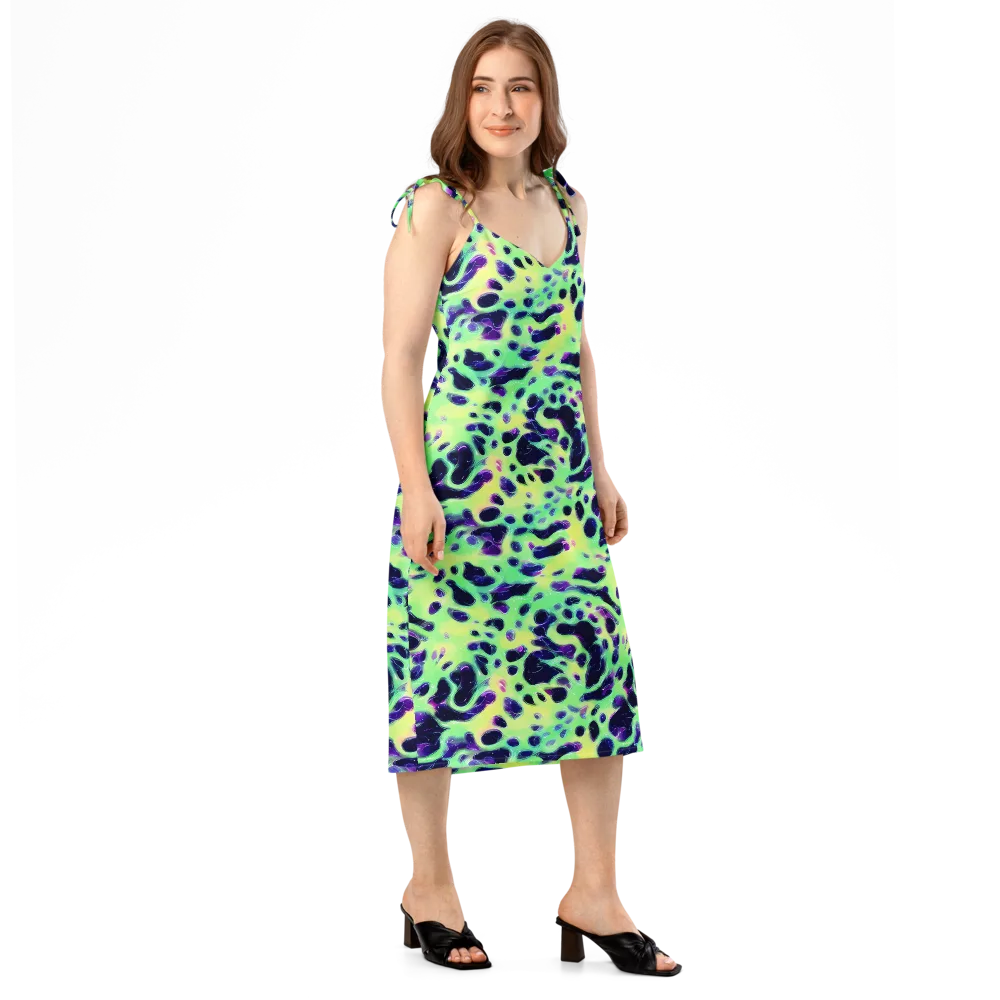 Luminous Ink on Slip Dress — Right Front