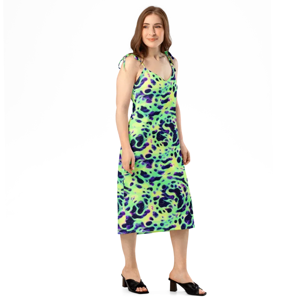 Luminous Ink on Slip Dress — Right Front