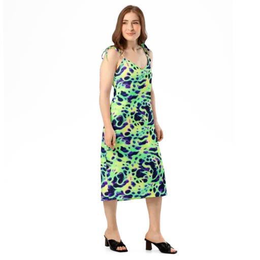 Luminous Ink on a Slip Dress