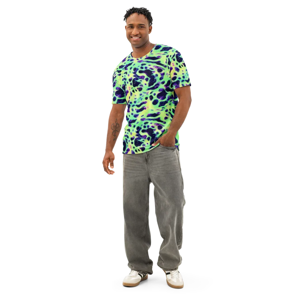 Luminous Ink on Men's Cotton Crew Neck T-Shirt — Front