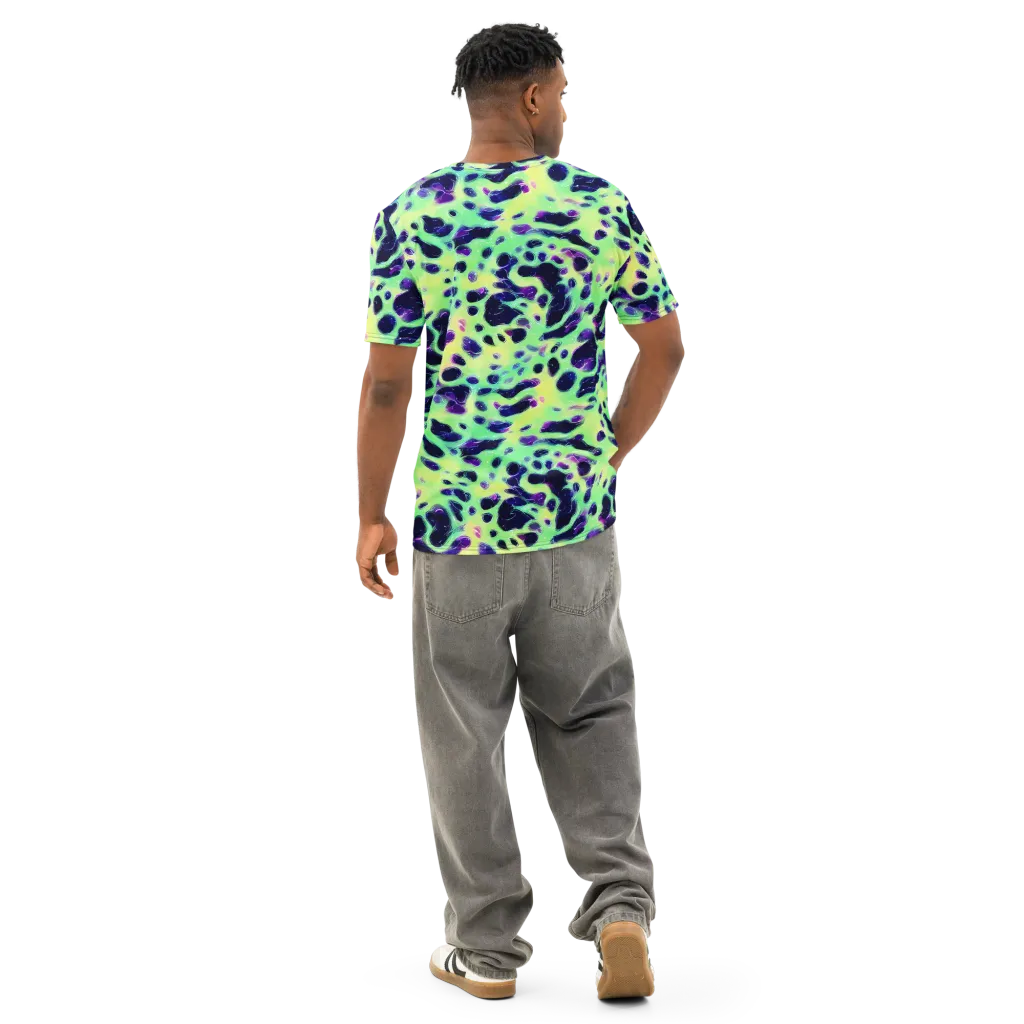 Luminous Ink on Men's Cotton Crew Neck T-Shirt — Back