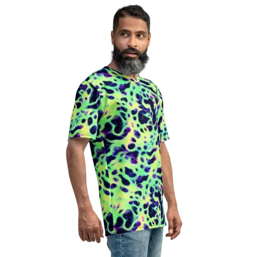 Luminous Ink on a Men's Crew Neck T-Shirt