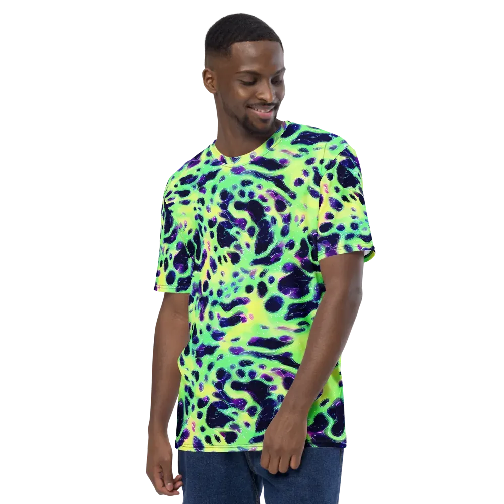 Luminous Ink on Men's Crew Neck T-Shirt — Left