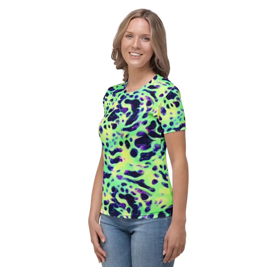 Luminous Ink on Women's Crew Neck T-Shirt — Left