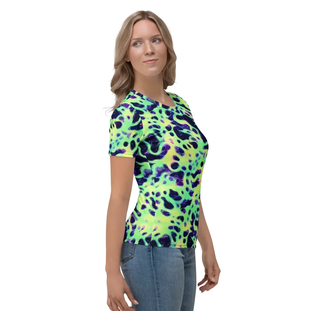 Luminous Ink on Women's Crew Neck T-Shirt — Right