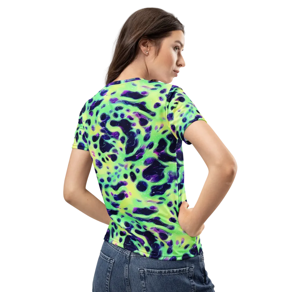 Luminous Ink on Women's Crew Neck T-Shirt — Back
