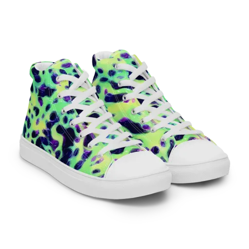 Luminous Ink on a Women's High Top Canvas Shoes