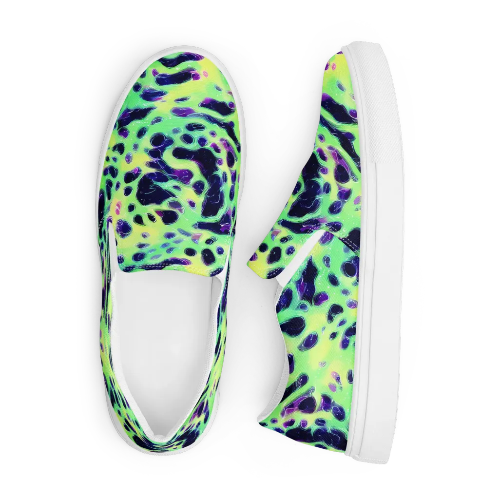 Luminous Ink on Men's Slip-On Canvas Shoes — Front