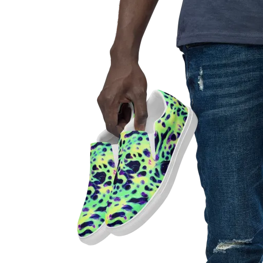 Luminous Ink on a Men's Slip-On Canvas Shoes