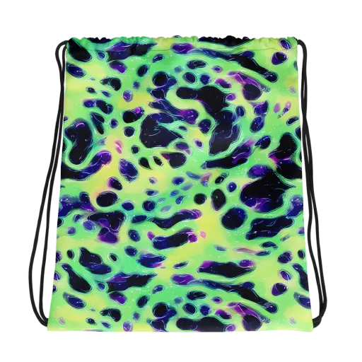 Luminous Ink on a Drawstring Bag